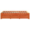 vidaXL Bed Frame without Mattress with Drawers Wax Brown 120x190 cm Small Double Solid Wood Pine