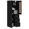 vidaXL Highboard Black 69.5x34x180 cm Engineered Wood
