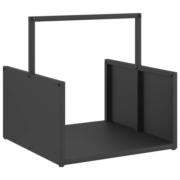 vidaXL Firewood Rack Black 40x40x40 cm Cold-rolled steel