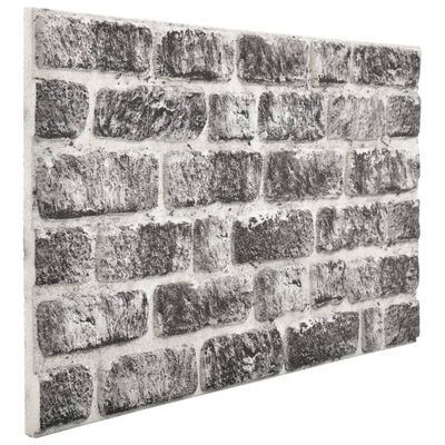 vidaXL 3D Wall Panels with Dark Grey Brick Design 11 pcs EPS