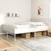 vidaXL Metal Bed Frame without Mattress with Footboard White 180x200cm