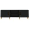vidaXL TV Cabinet Black 150x30x50 cm Engineered Wood