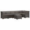 vidaXL 6-Seater Garden Sofa Rattan Look PP Light Grey