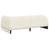 vidaXL Corner Bed Frame with Headboard Cream 80 cm x 200 cm Velvet