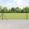 vidaXL Fence with Post Grey 0.4 x 50 m Steel and PVC