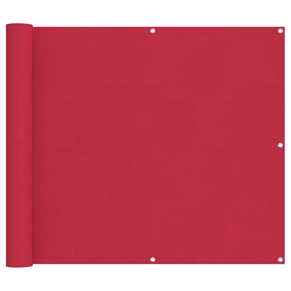 vidaXL Balcony Screen Burgundy 90 x 700 cm PU coated oxford alu