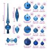 vidaXL Christmas Baubles 98 pcs Blue &Oslash;3/4/6 cm