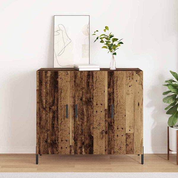 vidaXL Sideboard Old Wood 90 x 34 x 80 cm Engineered Wood