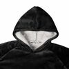 vidaXL Blanket Hoodie Black 130 x 82 cm Fleece and Flannel