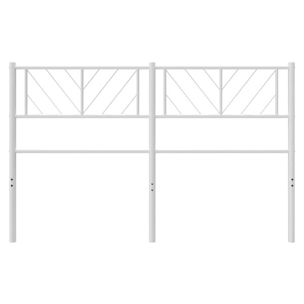 vidaXL Metal Headboard White 120 cm