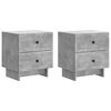 vidaXL Bedside Cabinet 2 pcs Concrete Grey 43 x 34.5 x 47.5 cm