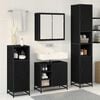 vidaXL Bathroom Furniture Set 4 pcs Black Oak Engineered Wood