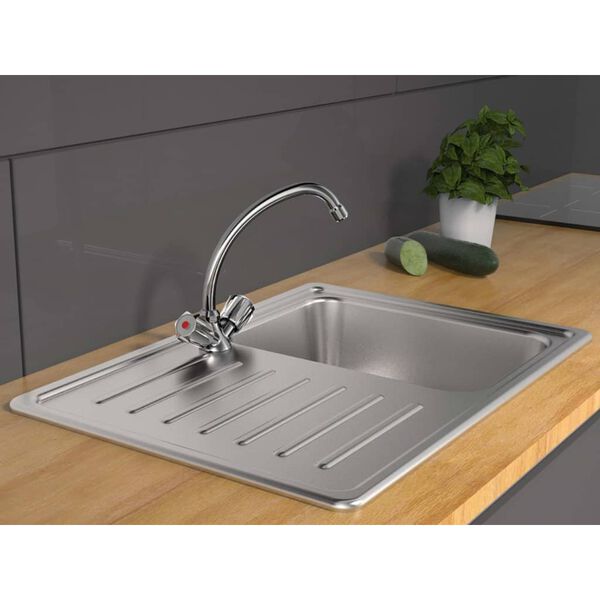 SCH&Uuml;TTE 2-Handle Sink Mixer Duo-Mix II Low Pressure Chrome