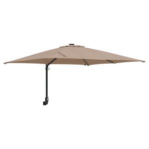 vidaXL Garden Parasol Taupe 248.5 x 247.5 x 160 cm Polyester and Steel