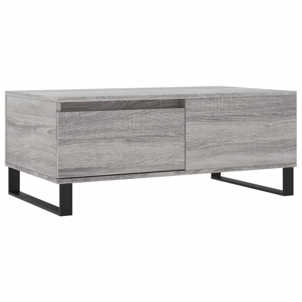 vidaXL Coffee Table Grey Sonoma 90x50x36.5 cm Engineered Wood