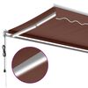 vidaXL Automatic Retractable Awning with LED Brown 500x350 cm