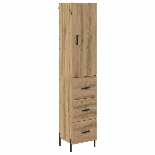 vidaXL Highboard Artisan Oak 34.5 x 34 x 180 cm Engineered Wood