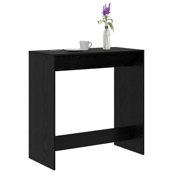 vidaXL Bar Table Black Oak 102 x 50 x 103.5 cm Engineered Wood