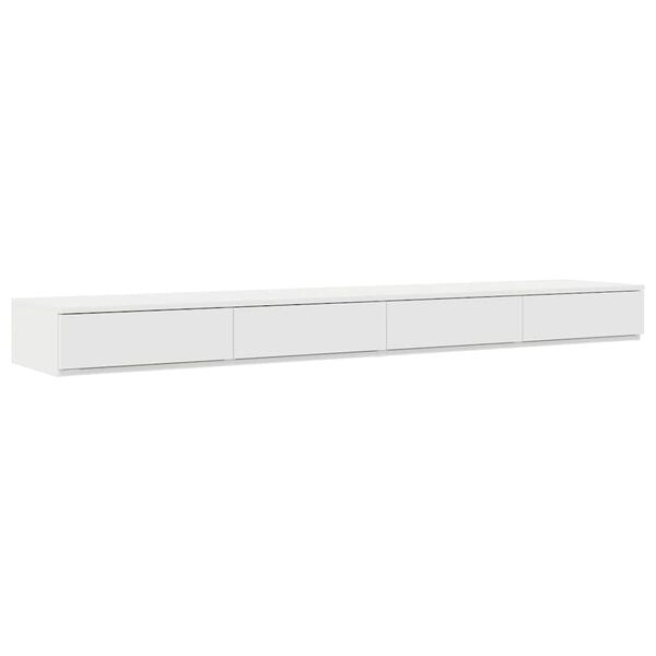 vidaXL Bed Drawers White 200 x 36.5 x 16.5 cm Engineered Wood