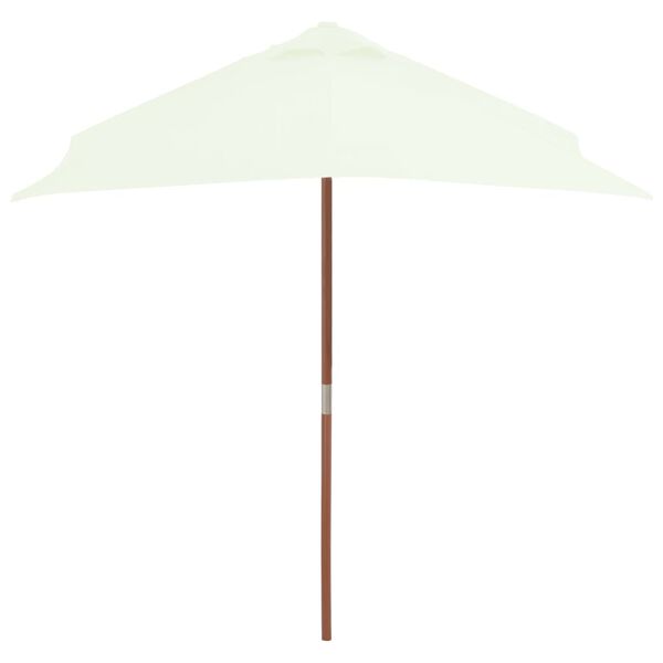 vidaXL Garden Parasol with Wooden Pole 150x200 cm Sand