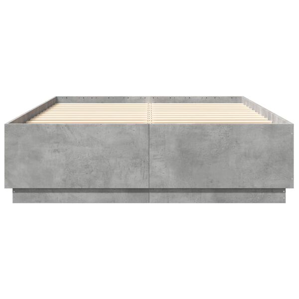 vidaXL Bed Frame without Mattress Concrete Grey 160x200 cm