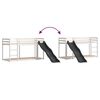 vidaXL Bunk Bed with Slide&Ladder without Mattress White 75x190 cm Small Single
