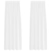 vidaXL Voile Curtain with Curtains 2 pcs White 225 x 140 cm Polyester
