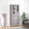 vidaXL Highboard Grey Sonoma 69.5x34x180 cm Engineered Wood