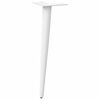 vidaXL Coffee Table Legs Conical Shape 4 pcs White 30-31 cm Steel