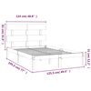 vidaXL Bed Frame without Mattress White 120x190 cm Small Double Solid Wood
