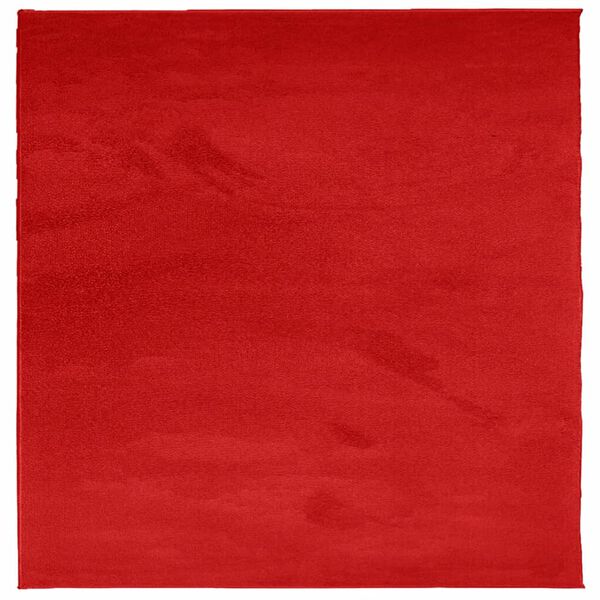 vidaXL Rug OVIEDO Short Pile Red 160x160 cm