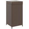 vidaXL Trash Bin Brown 40x40x80 cm Poly Rattan
