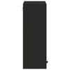 vidaXL Bathroom Cabinet Wall-mounted with Door Black 39 x 23.5 x 65 cm