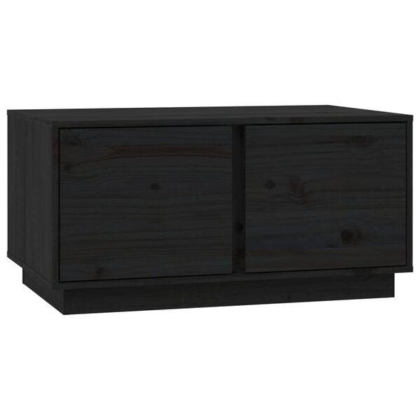 vidaXL Coffee Table Black 80x50x40 cm Solid Wood Pine