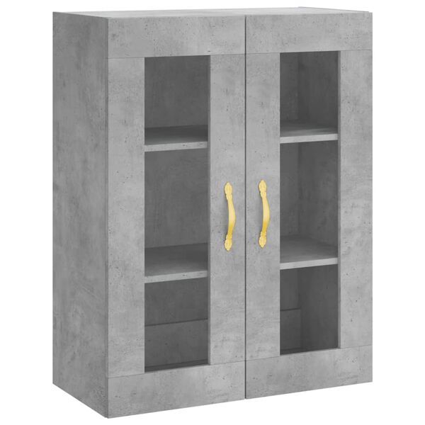 vidaXL Wall Mounted Cabinet Concrete Grey 69.5x34x90 cm