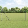 vidaXL Fence Post Grey 10 x 1 m (36 mm mesh) Steel and PVC