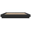 vidaXL Bed Frame without Mattress Black 150x200 cm King Size