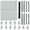 vidaXL Hexagonal Fence with Concrete Base 100 x 1.5 m PVC-Coated Steel