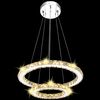 Double Ring LED Crystal Pendant Lamp 23.6 W