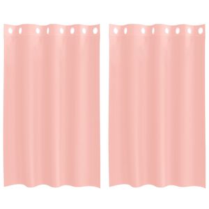 vidaXL Voile Curtains with Grommets 2 pcs Pink 140x175 cm