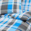 vidaXL Duvet Cover Set Blue and Grey 260x220 cm Cotton