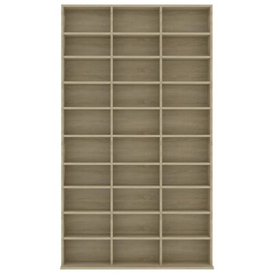 vidaXL CD Cabinet Sonoma Oak 102x16x177.5 cm Engineered Wood