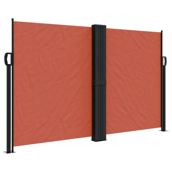 vidaXL Retractable Side Awning Terracotta 140x600 cm