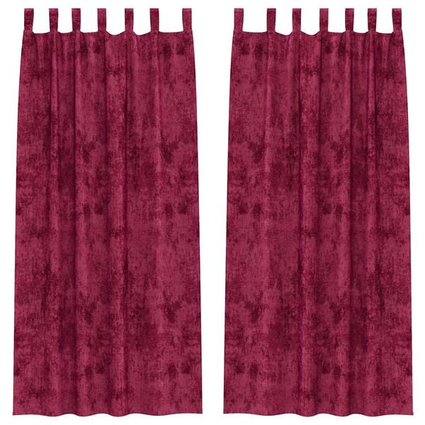 vidaXL Velvet Curtains 2 pcs Wine red 260 x 140 cm Velvet