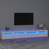 vidaXL TV Cabinet with LED Lights White 270x35x40 cm