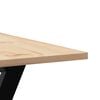 vidaXL Dining Table Y-Frame 80x80x75 cm Solid Wood Pine and Steel