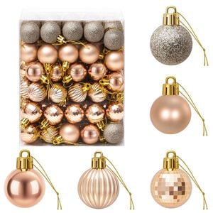 vidaXL Christmas Ball Set 150 pcs Rose Gold 3 cm Polystyrene