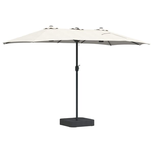 vidaXL Garden Parasol Sand and Anthracite 385 x 209 x 244 cm Polyester