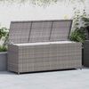 vidaXL Garden Storage Box Grey 150x50x60 cm Poly Rattan