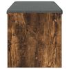 vidaXL Hall Bench with Cushion Smoked Oak 103 x 38 x 40 cm